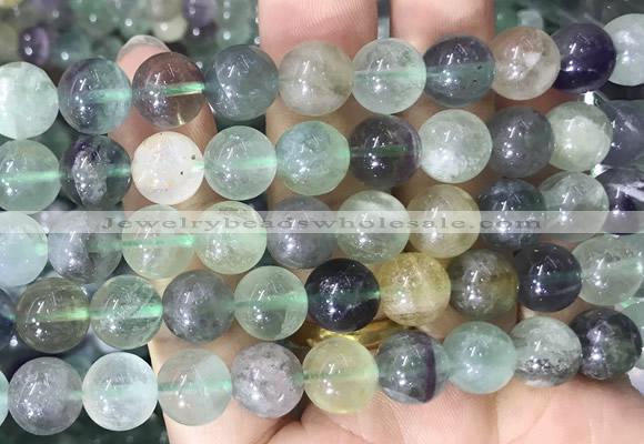 FLBS34 15 inches 10mm round colorful fluorite beads wholesale