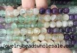 FLBS36 15 inches 8mm round colorful fluorite beads wholesale