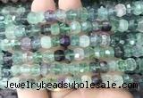 FLBS39 15 inches 4*6mm - 5*8mm faceted nuggets fluorite beads wholesale