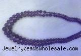 FLBS54 15 inches 6mm - 12mm round purple fluorite beads wholesale
