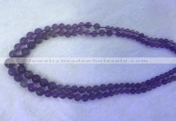 FLBS54 15 inches 6mm - 12mm round purple fluorite beads wholesale