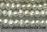 FWP02 14.5 inches 1.5mm - 1.8mm potato white freshwater pearl strands