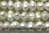 FWP07 14.5 inches 2mm - 3mm potato white freshwater pearl strands
