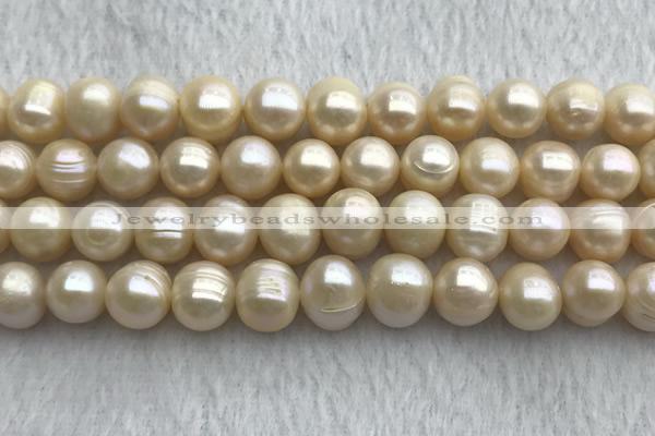 FWP113 15 inches 10mm - 11mm potato pink freshwater pearl strands