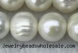 FWP123 15 inches 11mm - 12mm potato white freshwater pearl strands