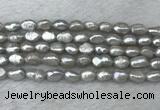 FWP276 15 inches 6mm - 7mm baroque grey freshwater pearl strands