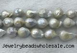 FWP362 15 inches 15mm - 18mm baroque freshwater nucleated pearl beads