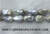 FWP364 15 inches 20mm - 22mm baroque freshwater nucleated pearl beads