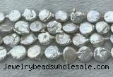FWP380 15 inches 12mm - 13mm coin freshwater pearl beads