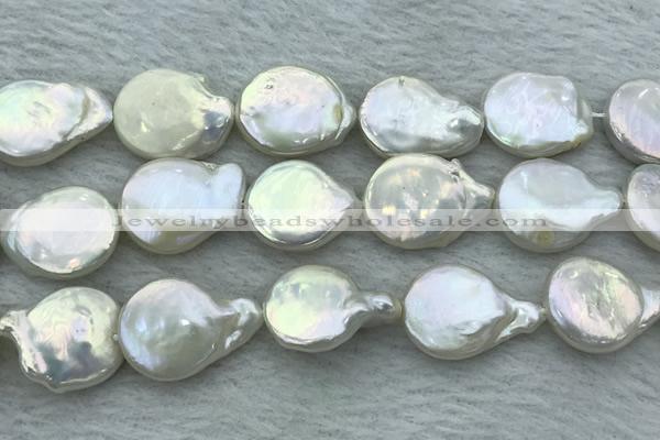 FWP394 15 inches 14mm - 16mm coin freshwater pearl beads