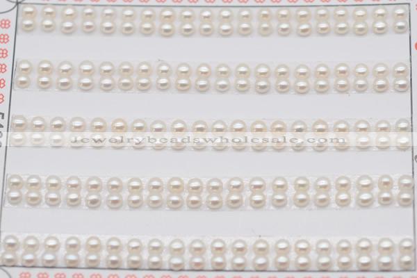 FWP450 half-drilled 3-3.5mm bread freshwater pearl beads