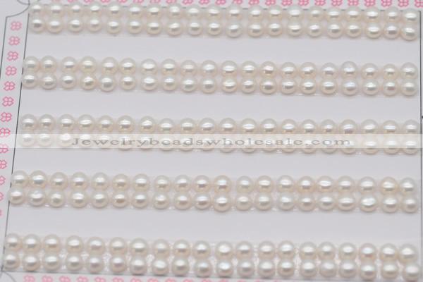 FWP451 half-drilled 3.5-4mm bread freshwater pearl beads
