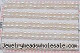 FWP453 half-drilled 4.5-5mm bread freshwater pearl beads