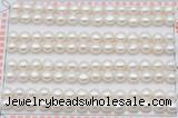 FWP456 half-drilled 6-6.5mm bread freshwater pearl beads