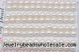 FWP458 half-drilled 7-7.5mm bread freshwater pearl beads