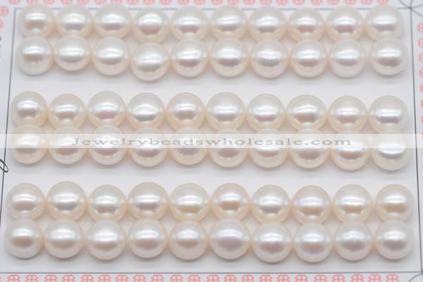 FWP462 half-drilled 9-9.5mm bread freshwater pearl beads