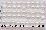 FWP463 half-drilled 9.5-10mm bread freshwater pearl beads