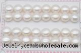 FWP466 half-drilled 11-11.5mm bread freshwater pearl beads