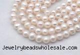 FWP483 14.5 inches 8mm - 9mm potato white freshwater pearl strands
