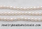 FWP487 14.5 inches 8mm - 9mm potato white freshwater pearl strands