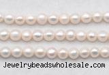 FWP488 14.5 inches 10mm - 11mm potato white freshwater pearl strands
