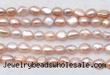 FWP498 14 inches 8mm - 9mm baroque lavender freshwater pearl strands