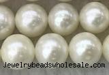 FWP74 15 inches 7mm - 8mm potato white freshwater pearl strands