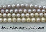 FWP93 15 inches 8mm - 9mm potato purple freshwater pearl strands