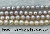 FWP94 15 inches 8mm - 9mm potato purple freshwater pearl strands