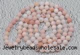 GMN119 Hand-knotted 6mm pink opal 108 beads mala necklaces