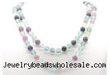 GMN8024 18 - 36 inches 8mm, 10mm fluorite 54, 108 beads mala necklaces