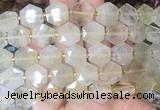 HABS20 15 inches 12mm faceted hexagon lemon quartz beads wholesale