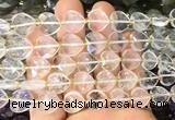 HGBS113 15 inches 12mm faceted heart white crystal beads wholesale
