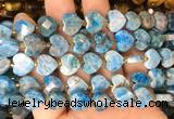 HGBS124 15 inches 12mm faceted heart apatite beads wholesale