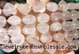 HGBS136 15 inches 15mm heart Rose quartz beads wholesale