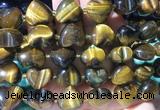 HGBS140 15 inches 15mm heart Yellow tiger eye beads wholesale