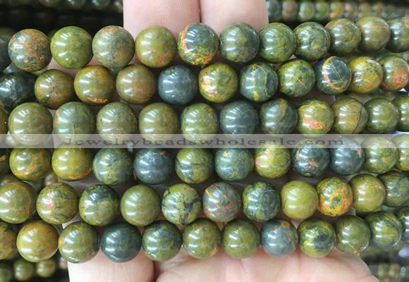 HJBS07 15 inches 8mm round bumblebee jasper beads wholesale