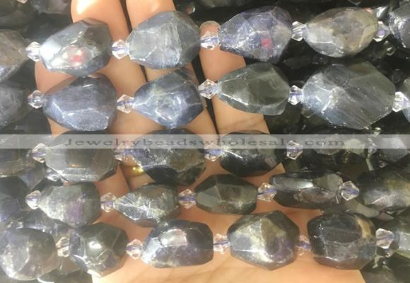 ILBS05 15 inches 12*16mm - 15*20mm faceted nuggets iolite beads