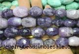 LPBS22 15 inches 12*16mm - 13*18mm faceted nuggets lepidolite beads