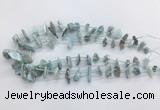 LRBS01 Top drilled 10*14mm - 15*25mm freeform larimar gemstone beads