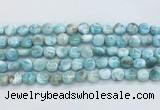 LRBS05 15 inches 10mm flat round larimar gemstone beads wholesale