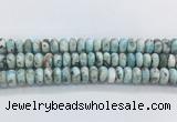 LRBS11 15 inches 7*12mm rondelle larimar gemstone beads wholesale