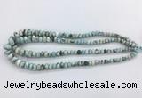 LRBS12 4*6mm - 7*12mm rondelle larimar gemstone beads wholesale