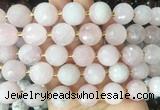 LSBS05 15 inches 16mm faceted round rose quartz beads wholesale