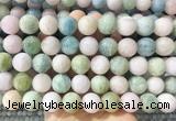 LSBS1000 15 inches 14mm round morganite gemstone beads wholesale