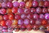 LSBS139 15 inches 16mm faceted round agate gemstone beads wholesale