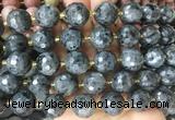 LSBS14 15 inches 16mm faceted round black labradorite beads wholesale