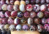 LSBS147 15 inches 18mm faceted round agate gemstone beads wholesale