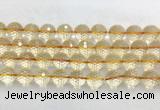 LSBS162 15 inches 16mm faceted round citrine gemstone beads wholesale