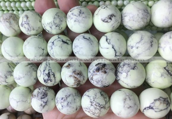 LSBS166 15 inches 20mm round Lemon turquoise beads wholesale
